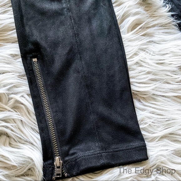Express | Faux Suede Ankle Zip Legging - Picture 4 of 7
